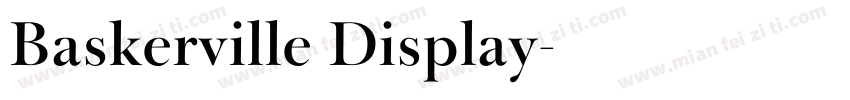 Baskerville Display字体转换